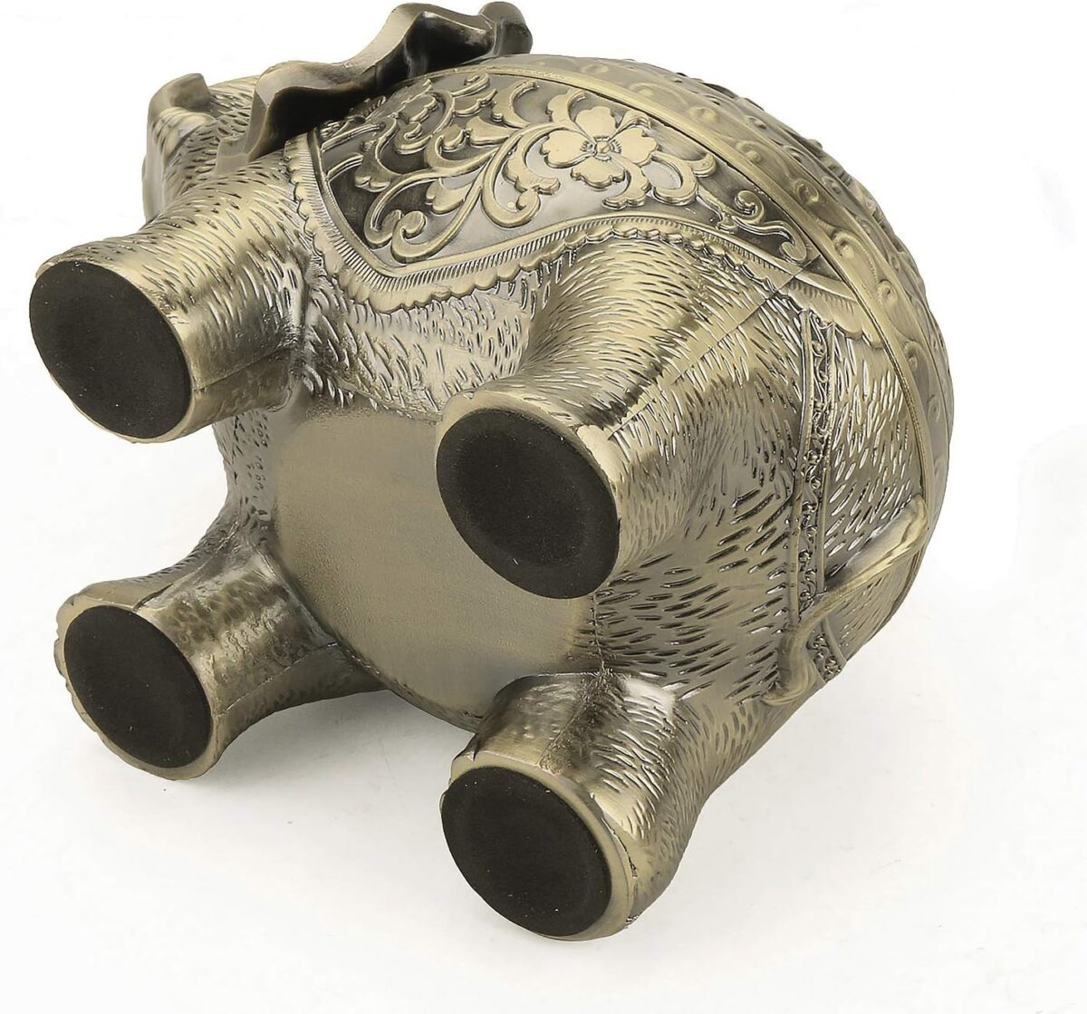 K COOL Metal Backflow Incense Holder Elephant Cone Coil Incense Burner Ash Catcher with Lid, Aromatherapy Ornament Home Office Decoration for Indoor Outdoor (Bronze) - Image 4