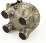 K COOL Metal Backflow Incense Holder Elephant Cone Coil Incense Burner Ash Catcher with Lid, Aromatherapy Ornament Home Office Decoration for Indoor Outdoor (Bronze) - Image 4