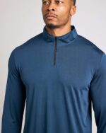 Real Essentials 3 Pack: Men's Dry-Fit Active Quarter Zip Long Sleeve Athletic Performance Pullover (Available In Big & Tall) - Image 3