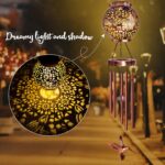 Wind Chimes for Outside 38" Hummingbird Solar Wind Chimes Outdoor Gifts for Mom Hanging Solar Lantern, Garden Decor for Patio Yard, Christmas Windchimes Outdoors Gifts for Women Grandma - Image 2