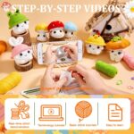 MAGIMUSE Crochet Kit for Beginners, Crochet Starter Kits for Adults Amigurumi Craft Knitting Crocheting Kits with Step-by-Step Video Tutorials, Mushroom Family(40%+ Yarn - Image 3