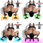 READAEER Push Up Bars Gym Exercise Equipment Fitness 1 Pair Pushup Handles with Cushioned Foam Grip and Non-Slip Sturdy Structure Push Up Bars for Men & Women - Image 2