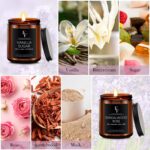 Scented Candles for Home Scented Aromatherapy Candles, 4 Pack 28 Oz Soy Wax Candle Gift Set for Women Men (Lemon Lavender/Vanilla Sugar/Sandalwood Rose/Moroccan Amber) - Image 3