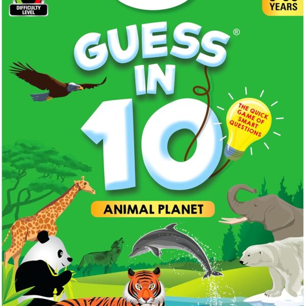 Skillmatics Guess in 10 Animal Planet, Easter Basket Stuffers, Perfect for Boys, Girls, Kids, Teens, Adults Who Love Animals, Animal Card Games, Travel Games, Gifts for Ages 6, 7, 8, 9, 10, and Up