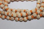 IS4A Hare Rama Hare Krishna Tulsi Holy Basil Japa Mala 108-1 8mm Beads Tulsi Mala With Gomukhi Japa Bag (Orange Knotted) - Image 3