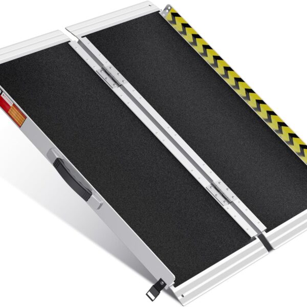 VNN Portable Wheelchair Ramp 3FT, Non-Slip Aluminum Folding Handicap Ramp, Door Threshold Wheelchair Ramps for Home, Wheel Chair Ramp for Home Steps, Doorways, Curbs, Stairs