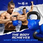 Yes4All 5-65lbs Kettlebells Vinyl Coated Cast Iron for Dumbbell Weights Exercises, Gym, Fitness, Full Body Workout Equipment Push up, Grip and Strength Training - Image 6
