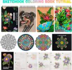 PRINA 81 Drawing Set Sketching Kit, Pro Sketch Stuff Art Supplies with Rainbow, Colored, Graphite, Watercolor, Metallic, Charcoal Pencils, Sketchbook, Coloring Book, Gift Case for Artists Adults Kids - Image 6