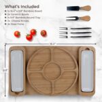 Bambüsi Charcuterie Board Gift Set - Cheese Board & Serving Tray - Bamboo Charcuterie Boards - Gifts for Women - Housewarming Gifts for New Home, Wedding Gifts for Couples 2025 - Image 3