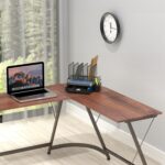 Simple Houseware Mesh Desk Organizer with Sliding Drawer, Double Tray and 5 Upright Sections, Black - Image 4