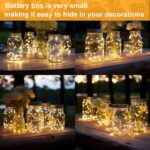24 Pack Fairy Lights Battery Operated String Lights-3.3ft 20 LED Silver Wire Warm White Firefly Mini Lights for Wedding,Party,Table Centerpieces,DIY Crafts,Mason Jars,Christmas Decor - Image 6