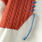 GURUNVANI Patchwork Sweater Mens Colorblock Jumper Cable Knitted Pullover Oversized - Image 6