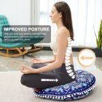 32 in Meditation Floor Cushion, Round Large Floor Pillow for Adult, Yoga Pillows for Sitting on Floor, Madala, Memory Foam Filling - Image 3