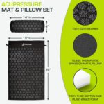 ProsourceFit Acupressure Mat and Pillow Set for Back/Neck Pain Relief and Muscle Relaxation, Blue - Image 2