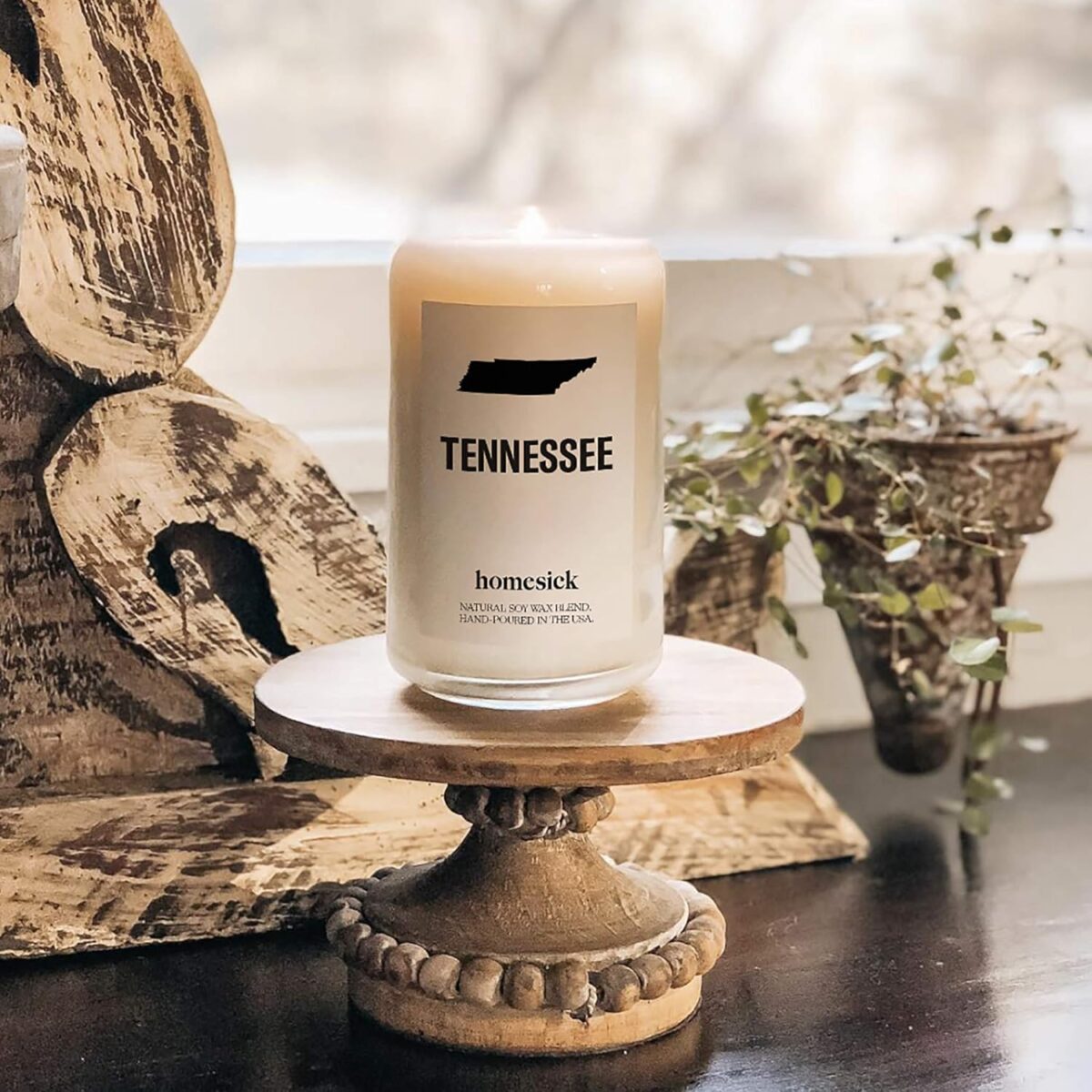 Homesick Scented Candles for Home (Tennessee) - 13.75 oz Long-Lasting Soy Wax Jar Candle for Women & Men for All Occasions, 60-80 Hours Burn Time - Notes of Patchouli, Sandalwood & Tonka Bean - Image 2