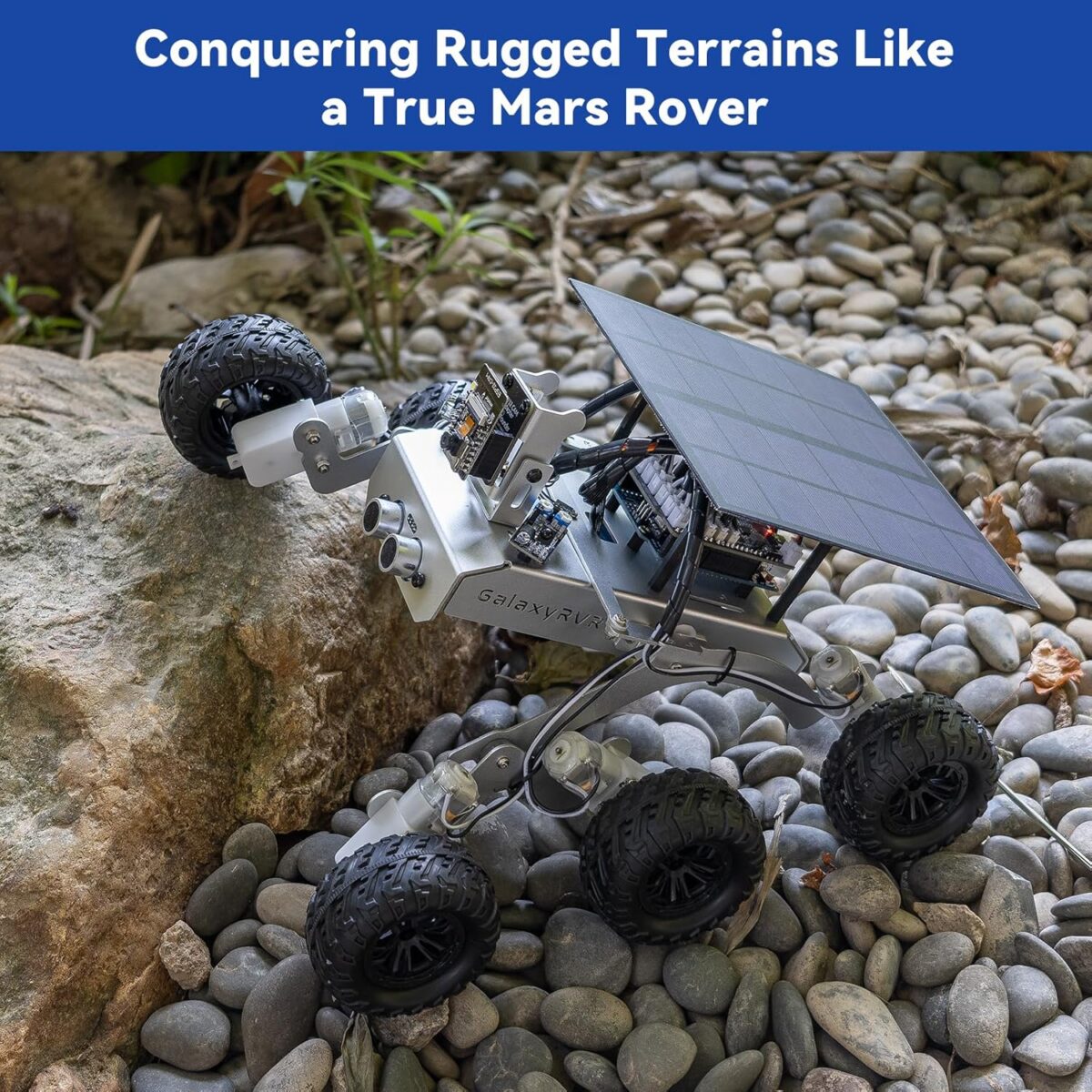 SunFounder GalaxyRVR Mars Rover Kit, Smart Video Robot Car Kit Compatible with Arduino Uno R3 with ESP32 CAM for Real-Time FPV Visuals, R3 Board & Rechargeable Batteries Included - Image 5
