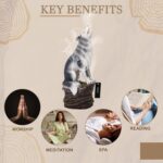 Hosley Resin Wolf Decor Statue and Incense Cone Burner Majestic Smoking Wolf Holder for Aromatic Ambiance and Unique Home Décor 12" Inch - Image 5