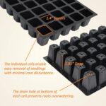 Gardzen 5-Set Seed Starter Tray Kits, Durable Plant Germination Trays with Humidity Vented Domes and Bases, Ideal for Seed Starting, Indoor Gardening, and Greenhouse (Total 200 Cells) - Image 4