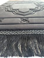 Islamika Orthopedic Prayer Rug Memory Foam Muslim Prayer mat - Padded Very Thick Prayer Rug Sajadah for Men Women for Eid Travel Ramadan, Soft and Luxury (Black) (Black) - Image 6