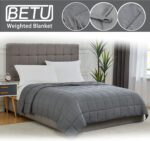 Weighted Blanket for Adults (12lbs, 48"x72" Twin Size) - Cooling and Breathable Heavy Blanket for 110-130lbs with Premium Glass Beads - Soft Thick Blanket for All-Season Sleeping Comfort - Grey - Image 3