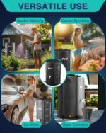 PYY Rain Water Collection Barrel - 100 Gallon Black Water Storage Tank with Spigots, Hose and Portable Bucket, Large Plastic Collapsible Rain Catcher Catchment System to Collect Rainwater from Gutter - Image 8