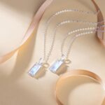 HOPE LOVE SHINE New Beginnings Rainbow Moonstone Sterling Silver Necklace for Women - Image 2