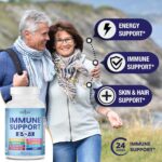 NEW AGE 8 in 1 Immune Support Booster Supplement with Echinacea, Vitamin C and Zinc 50mg, Vitamin D 5000 IU, Turmeric Curcumin & Ginger, B6, Elderberry 120 Count (Pack of 2) - Image 3