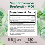 Jarrow Formulas Saccharomyces Boulardii Probiotics + MOS 5 Billion CFU Probiotic Yeast for Intestinal Health Support, Gut Health Supplements for Women and Men, 180 Veggie Capsules, 180 Day Supply - Image 6