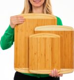 GREENER CHEF Organic Bamboo Cutting Board Set of 3 with Lifetime Replacements - Wood Cutting Board Set with Juice Groove - Wooden Chopping Board Set for Kitchen, Meat, Vegetables and Cheese - Image 7