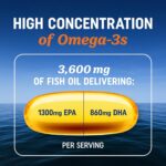 Triple Strength Omega 3 Fish Oil 3600 mg | EPA & DHA | Over 2100mg Omega-3 Fatty Acids | 1300mg EPA + 860mg DHA | Best Essential Fatty Acids | Premium Wild Caught & Burpless Fish Oil | 120 Ct - Image 2