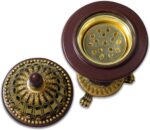 AM Lux Globe Incense Burner - Bakhoor Cone Holders | Insence bukhoor Burners| Frankincense Burner Charcoal | Mabkhara | for Office & Spiritual Décor (Bronze) - Image 4