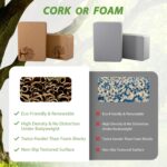 Cork Yoga Blocks 2 Pack Set, Natural Cork Soft Non-Slip Yoga Blocks, High Density & Eco Friendly Yoga Accessories for Women| Men, Ideal for Yoga, Pilates, Stretching and Toning - Image 5