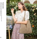 hatisan Crochet Bags for Women - Summer Beach Tote, Aesthetic Hippie Knit Bag - Image 3