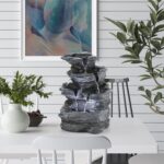 WICHEMI Indoor Fountain Tabletop Fountain Waterfall Fountains Stacked Rocks Water Feature Feng Shui Zen Meditation Relaxation Desktop Fountain for Home and Office Indoor Spaces Decor (Style 20) - Image 3