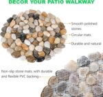 Garden Stepping Stones Outdoor Round River Stone Decorative Nature River Rocks for Landscaping Outside Walkway Patio Yard Garden Pathway (9in 6pcs Pack) - Image 6