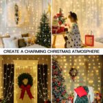 suddus Curtain Lights for Bedroom, 200 Led Hanging String Lights Outdoor, Fairy Curtain Light Indoor for Christmas, Dorm, Wall, Backdrop, Window, Wedding, Party, Brithday Decor, Warm White - Image 4