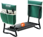 VEVOR Folding Garden Kneeler and Seat Heavy Duty, Widened 8" EVA Foam Pad, Portable Garden Stool with Tool Bags, Gardening Bench to Relieve Knee & Back Pain, Great Gifts for Seniors, Women, Parents