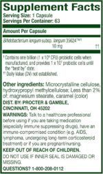 Align Probiotic, Pro Formula, Probiotics for Women and Men, Daily Probiotic Supplement, Helps Soothe Occasional Bloating & Gas*, #1 Doctor Recommended Brand‡, 63 Capsules (Packaging May Vary) - Image 9