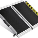 VNN Portable Wheelchair Ramp 2FT, Non-Slip Aluminum Folding Handicap Ramp, Door Threshold Wheelchair Ramps for Home, Wheel Chair Ramp for Home Steps, Scooter Ramp, Doorways, Curbs, Stairs