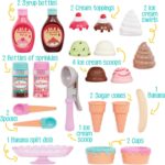 Battat- Play Circle- Toy Food – Ice Cream Set – Kitchen Accessories For Kids- Pretend Play- Sweet Treats Ice Cream Parlour- 3 years + (21 Pcs) - Image 4