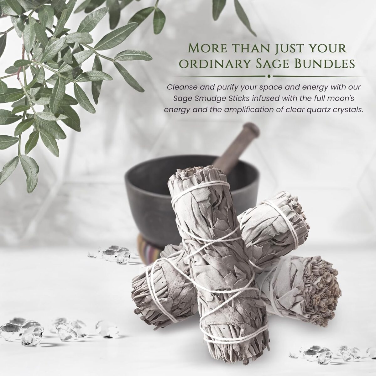 Native American Organic White Sage Smudge Sticks - Salvia Blanca para Limpiar - Sacred New Age Rituals for Energy Clearing, Meditation, Negative Energy Removal, Purification, Spiritual Healing. (3) - Image 3
