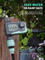 RAINPOINT Sprinkler Timer, Programmable Water Timer for Garden Hose, Outdoor Soaker Hose Timer with Rain Delay/Manual/Automatic Watering System, Digital Irrigation Timer for Yard, Lawn, 1 Outlet - Image 5