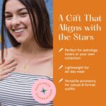 Lucky Feather Zodiac Necklace - 14K Gold-Dipped Constellation Pendant Necklace - Zodiac Sign Birthday Gifts for Women and Girls with Adjustable 16" - 18" Chain - Image 4