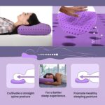 OMEO Lavender Pillow Queen Size, Ventilated Memory Foam Cooling Pillow for Back, Side and Stomach Sleepers Support, Sleeping Pillows for Adults, 28" x 16" - Home and Hotel Essentials - Image 8