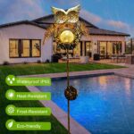 Go2garden Solar Lights Outdoor Owl Garden Gifts Women Metal Stakes Lights for Lawn Ornaments, Yard Art, Pathway, Patio Decorations,Birthday Mothers' Day Gift for Mom Dad Grandma (Bronze) - Image 5