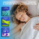 OMEO Lavender Pillow Queen Size, Ventilated Memory Foam Cooling Pillow for Back, Side and Stomach Sleepers Support, Sleeping Pillows for Adults, 28" x 16" - Home and Hotel Essentials - Image 5
