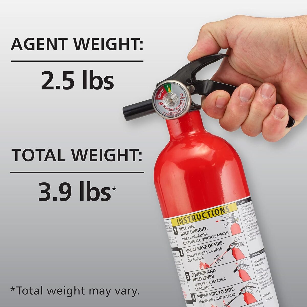 Kidde Fire Extinguisher for Home, 1-A:10-B:C, Dry Chemical Extinguisher, Red, Mounting Bracket Included, 2 Pack - Image 8