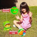JOYIN Dinosaur Bubble Machine, Bubble Machine Gun Blower with Solutions for Kids, Summer Outdoor Indoor Toy, Dinosaur Party Favor, Kids Birthday Gift (Green) - Image 5