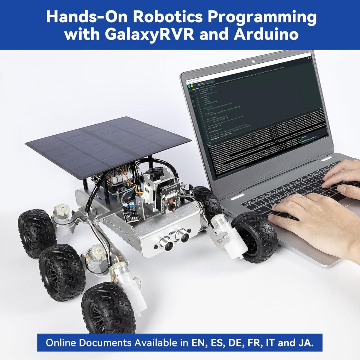 SunFounder GalaxyRVR Mars Rover Kit, Smart Video Robot Car Kit Compatible with Arduino Uno R3 with ESP32 CAM for Real-Time FPV Visuals, R3 Board & Rechargeable Batteries Included - Image 3