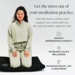 Mindful & Modern Zabuton Meditation Mat - Cotton Filled Yoga and Meditation Pad - Zabuton Meditation Cushion for Kneeling and Sitting Support - Large Rectangular Sitting Floor Pillow for Bench or Zafu - Image 7